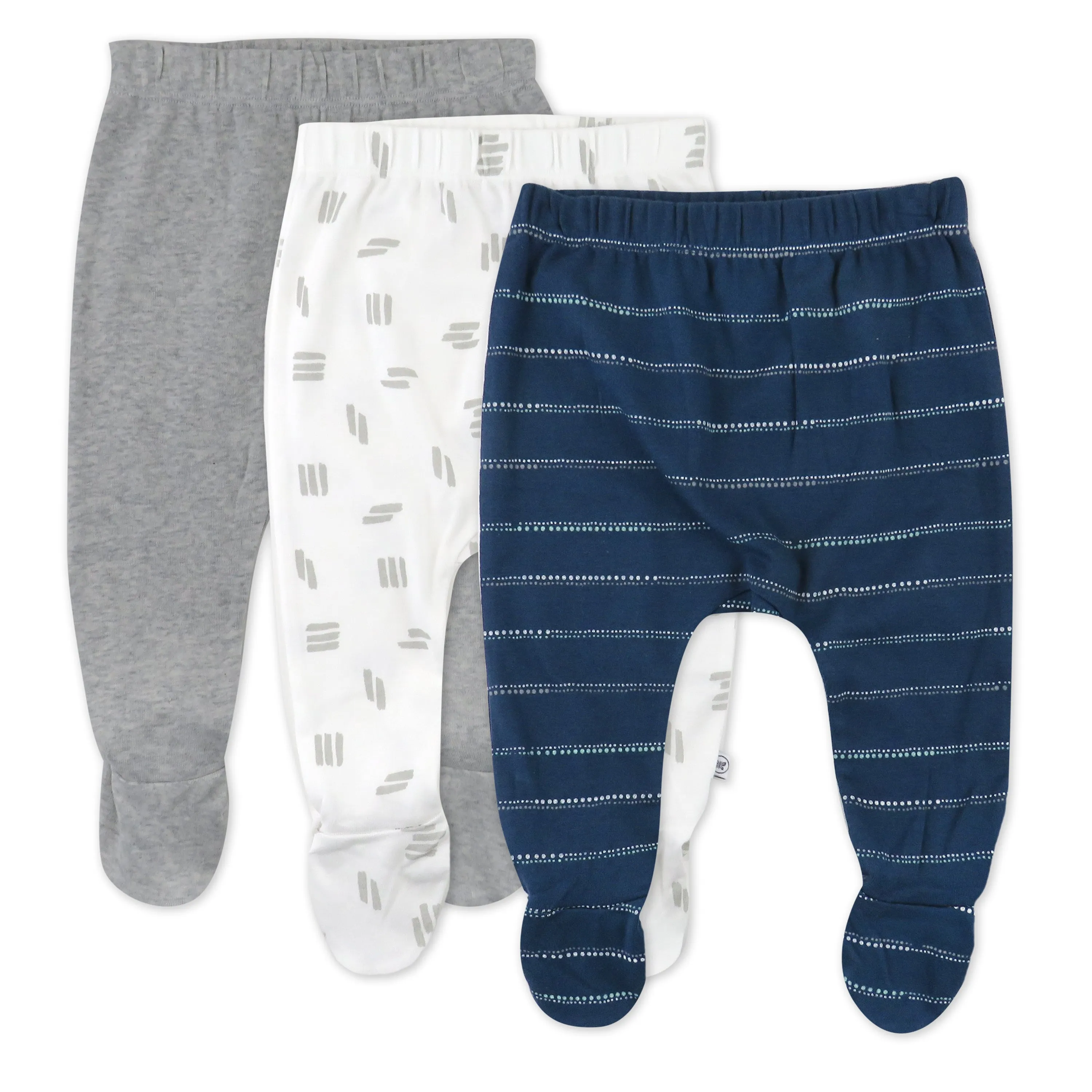 3-Pack Organic Cotton Footed Pants