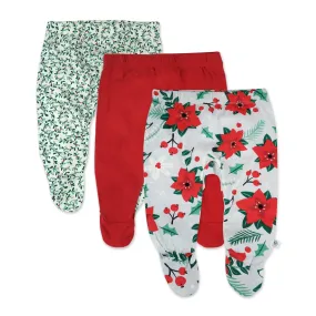 3-Pack Organic Cotton Footed Pants