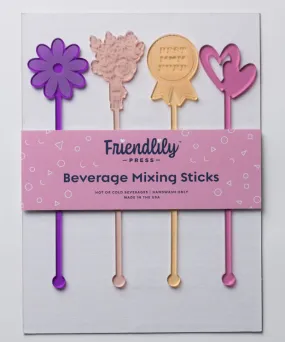 4-Piece Drink Stirrer Set - Best Mom Ever