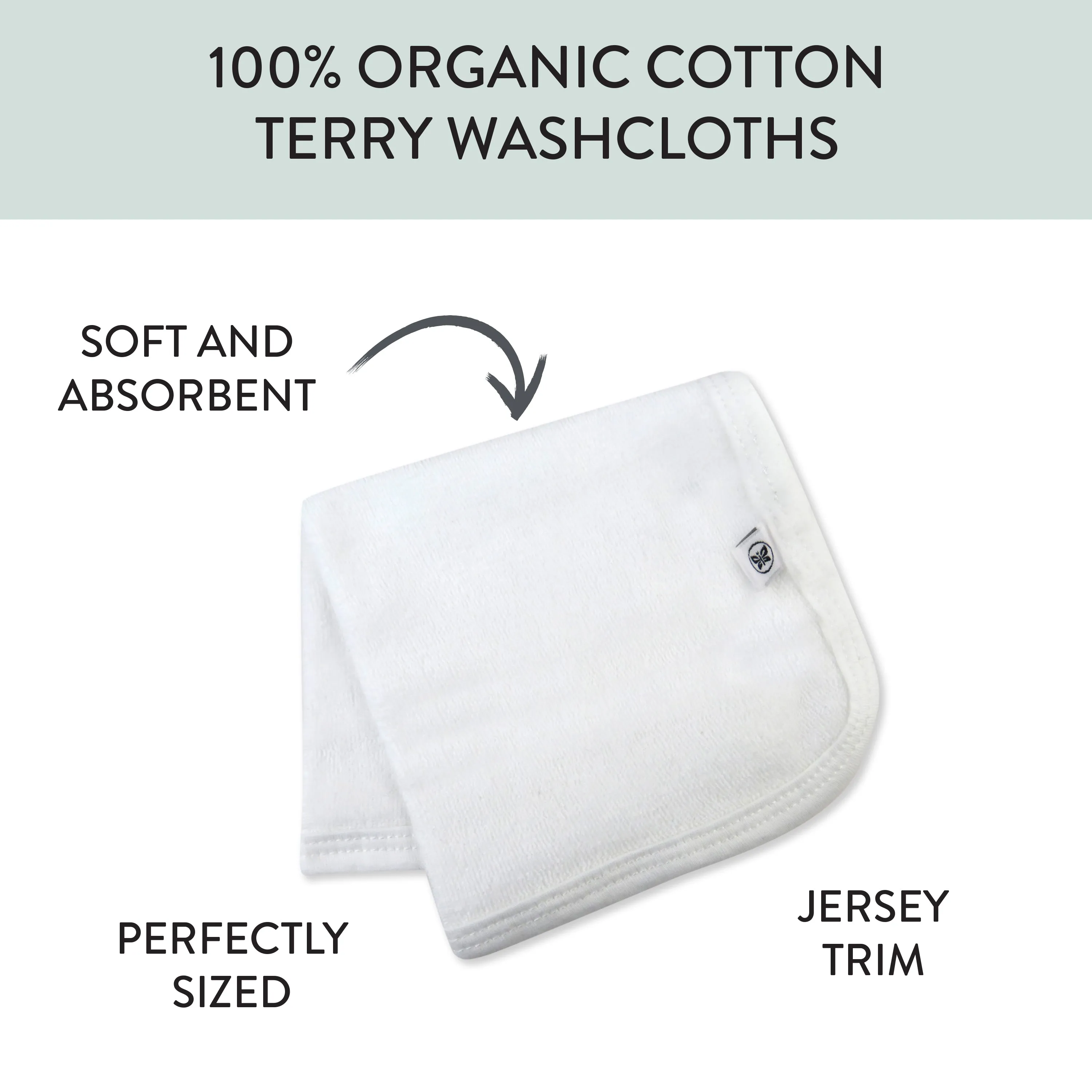 5-Pack Organic Cotton Washcloths