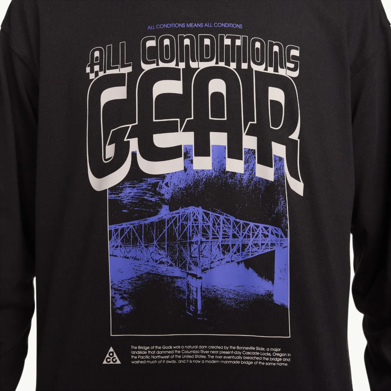 ACG Dri-Fit 'Trolls Bridge' Long Sleeve T-Shirt - Black