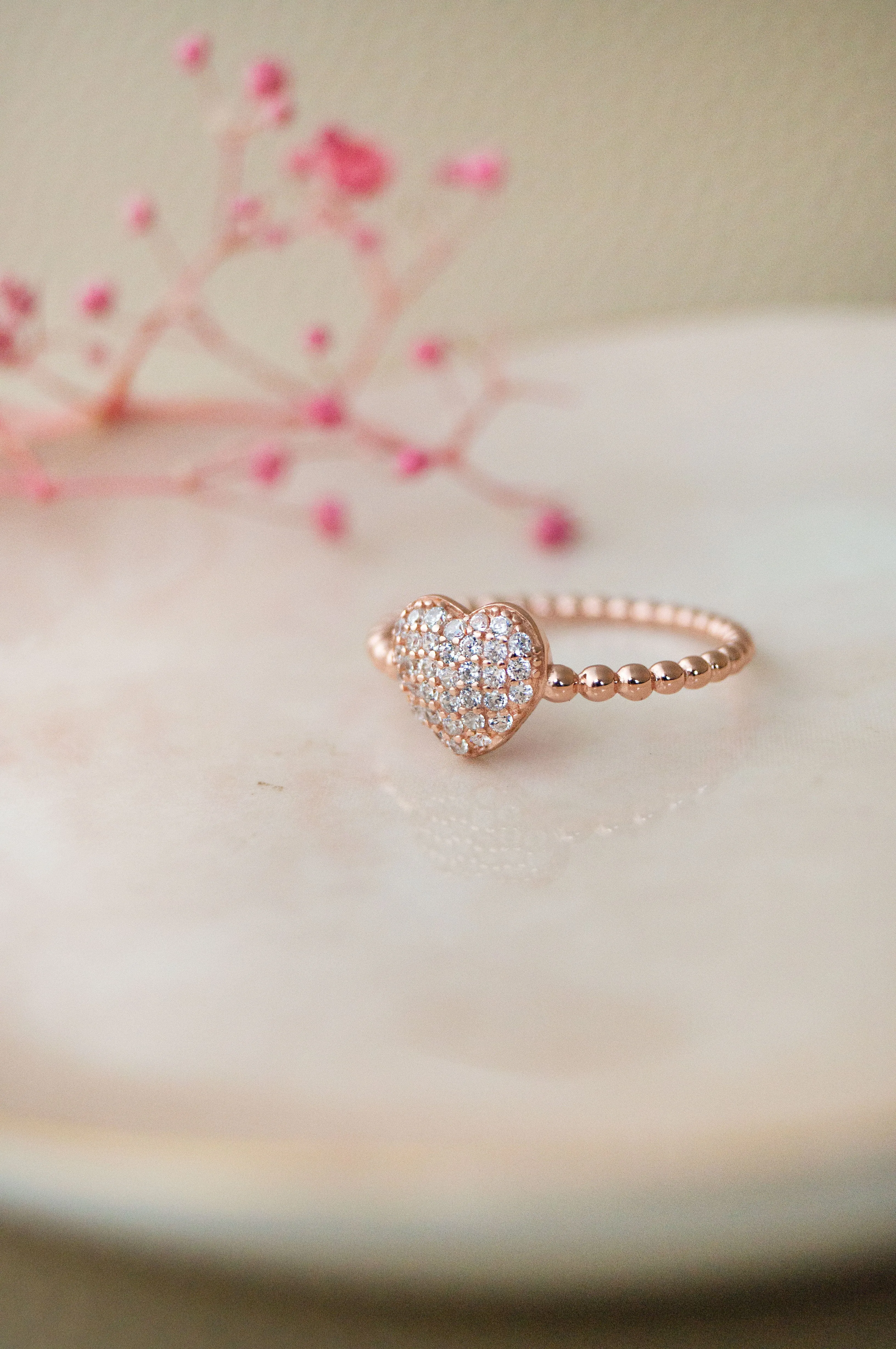 Adorable Cluster Heart Sterling Silver Ring