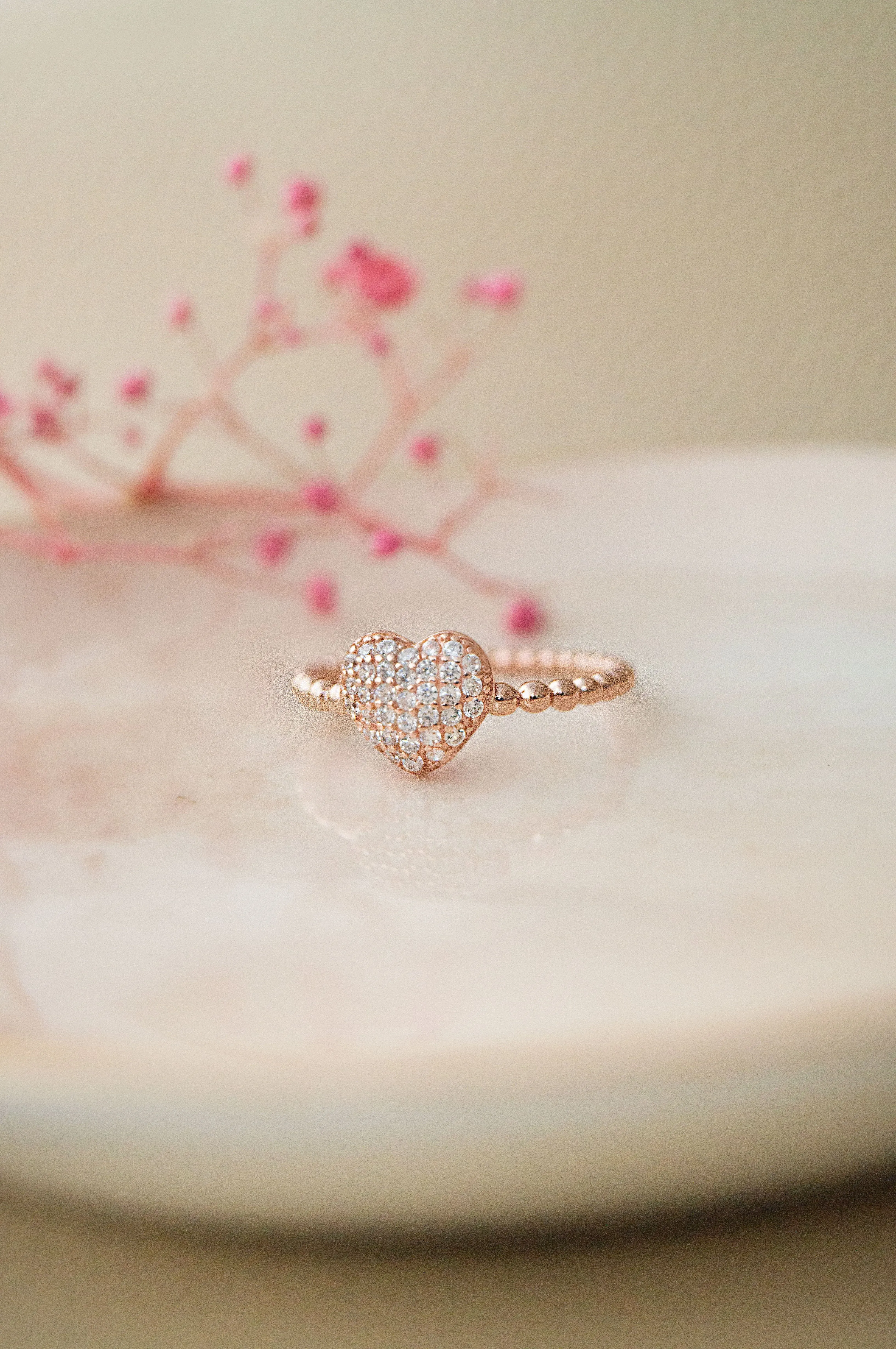 Adorable Cluster Heart Sterling Silver Ring