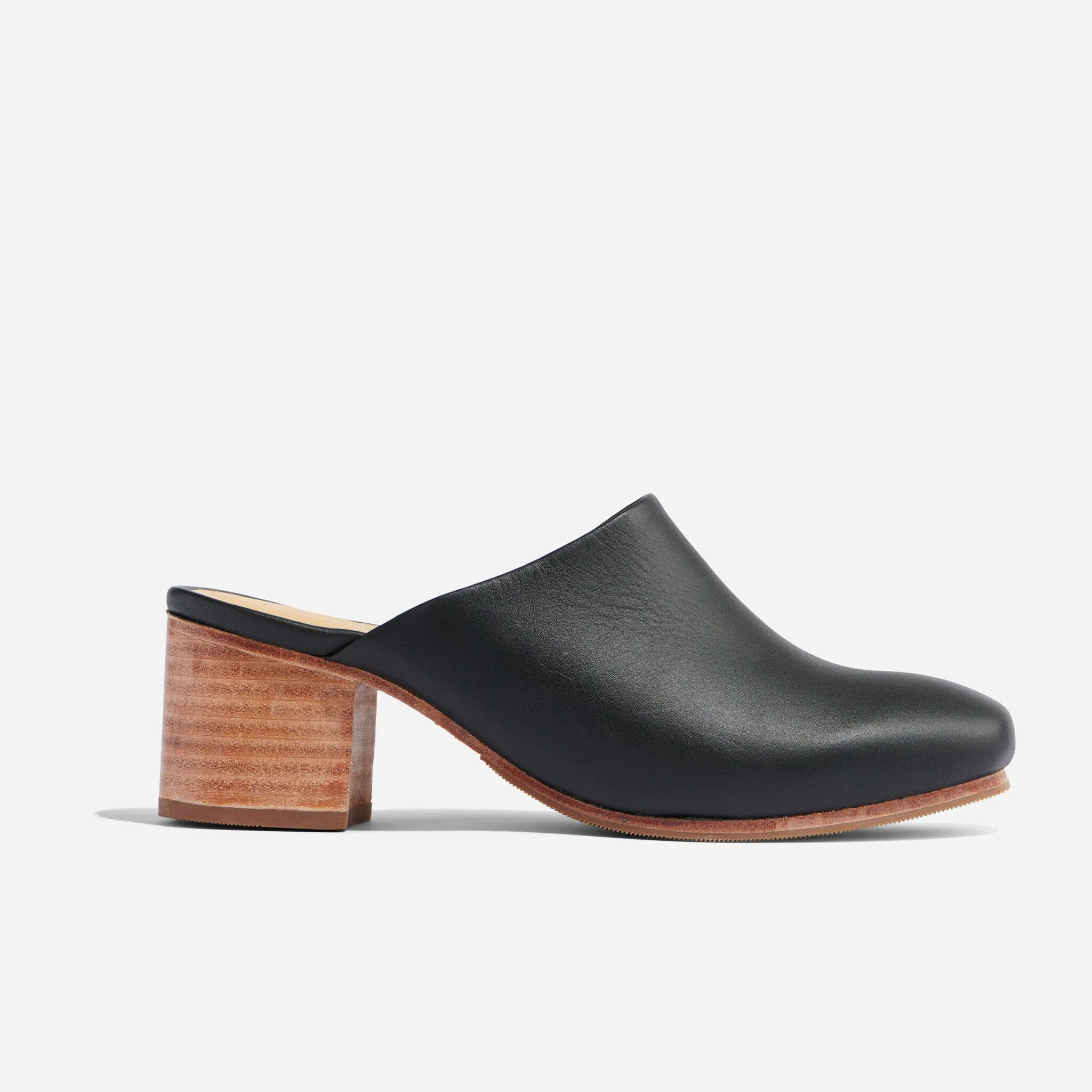 All-Day Heeled Mule Black