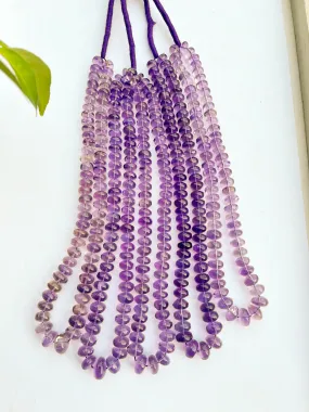 Amethyst Smooth Rondelle Beads