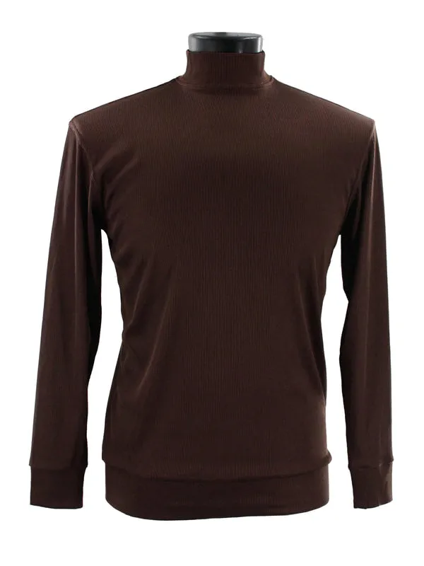 Bassiri Long Sleeve High Neck T-Shirt Brown (632)