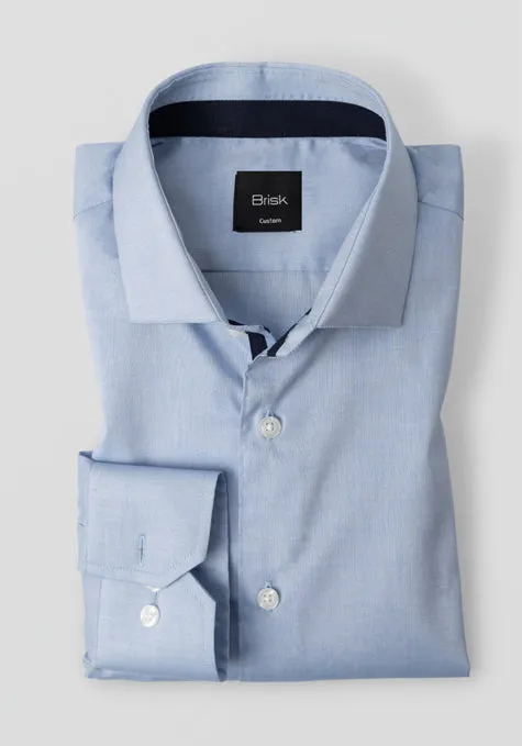 BLUE CHAMBRAY SHIRT - CONTRAST DETAILS