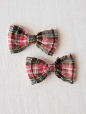 Bow Set Duo - Razzberry Plaid