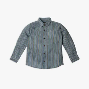 Boy's Regular Fit Striped Shirt