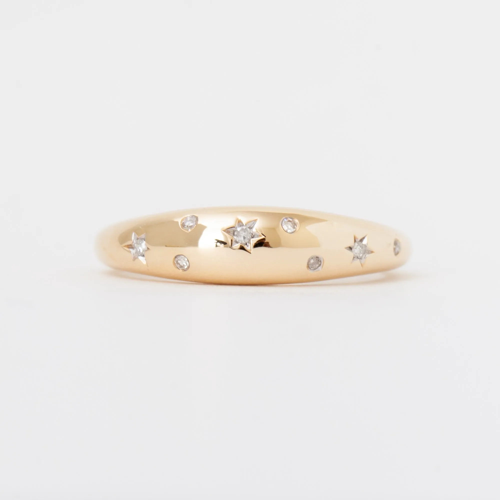 Celestial Diamonds Small Half Dome Ring