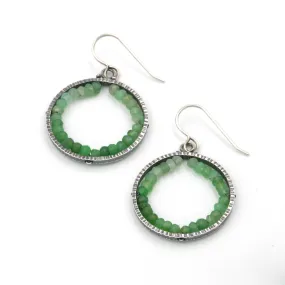 Chrysoprase "Geode" Earrings