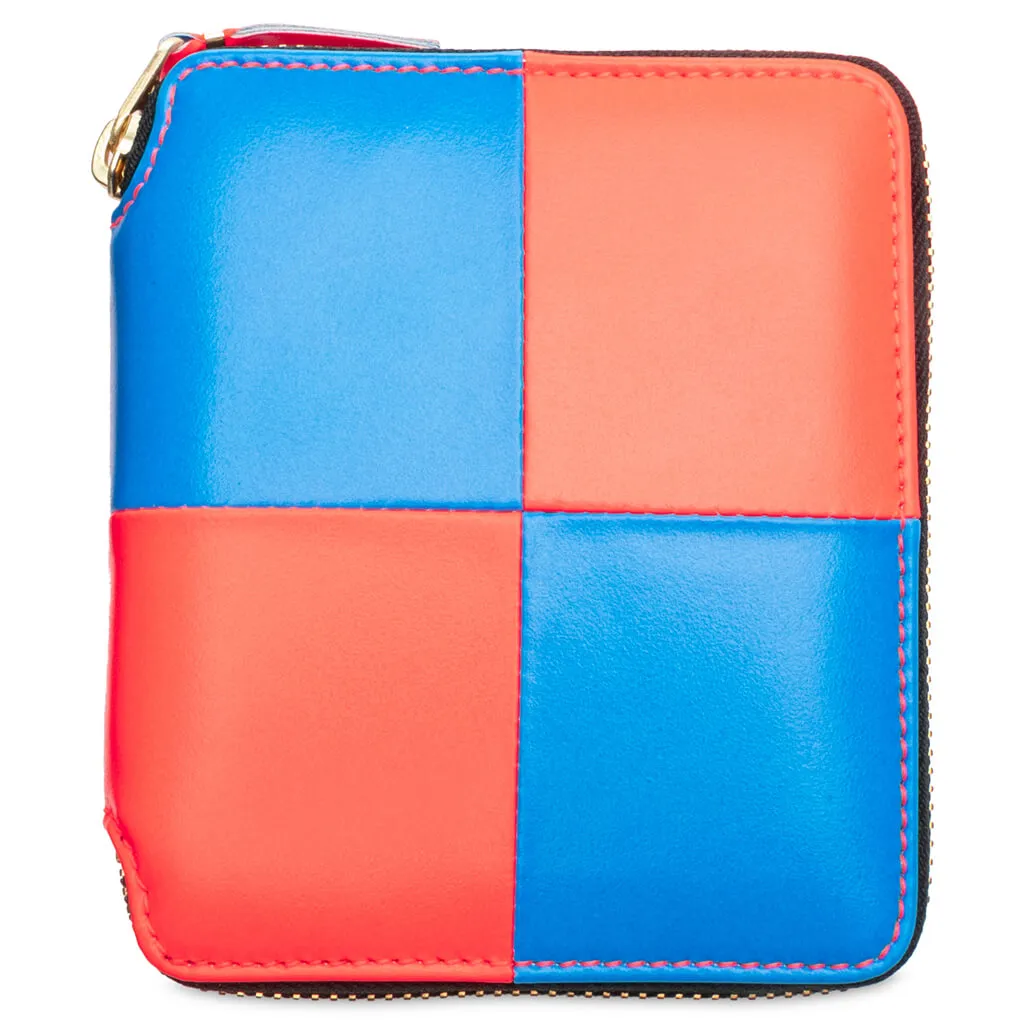 Comme des Garcons SA2100FS Fluo Squares Wallet - Blue/Orange