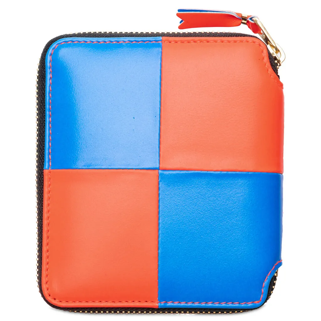 Comme des Garcons SA2100FS Fluo Squares Wallet - Blue/Orange