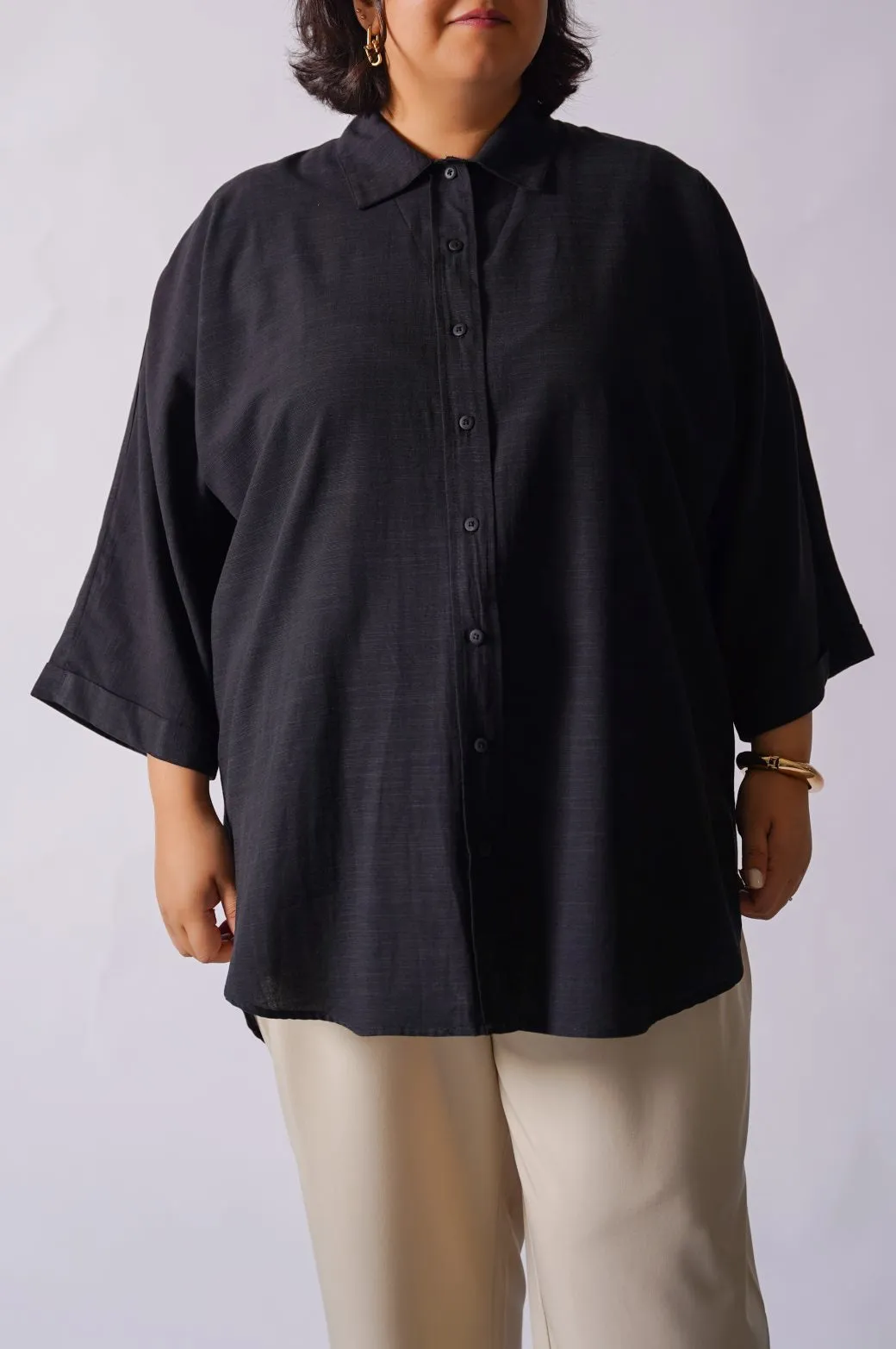 CURVE SAFARI LINEN SHIRT