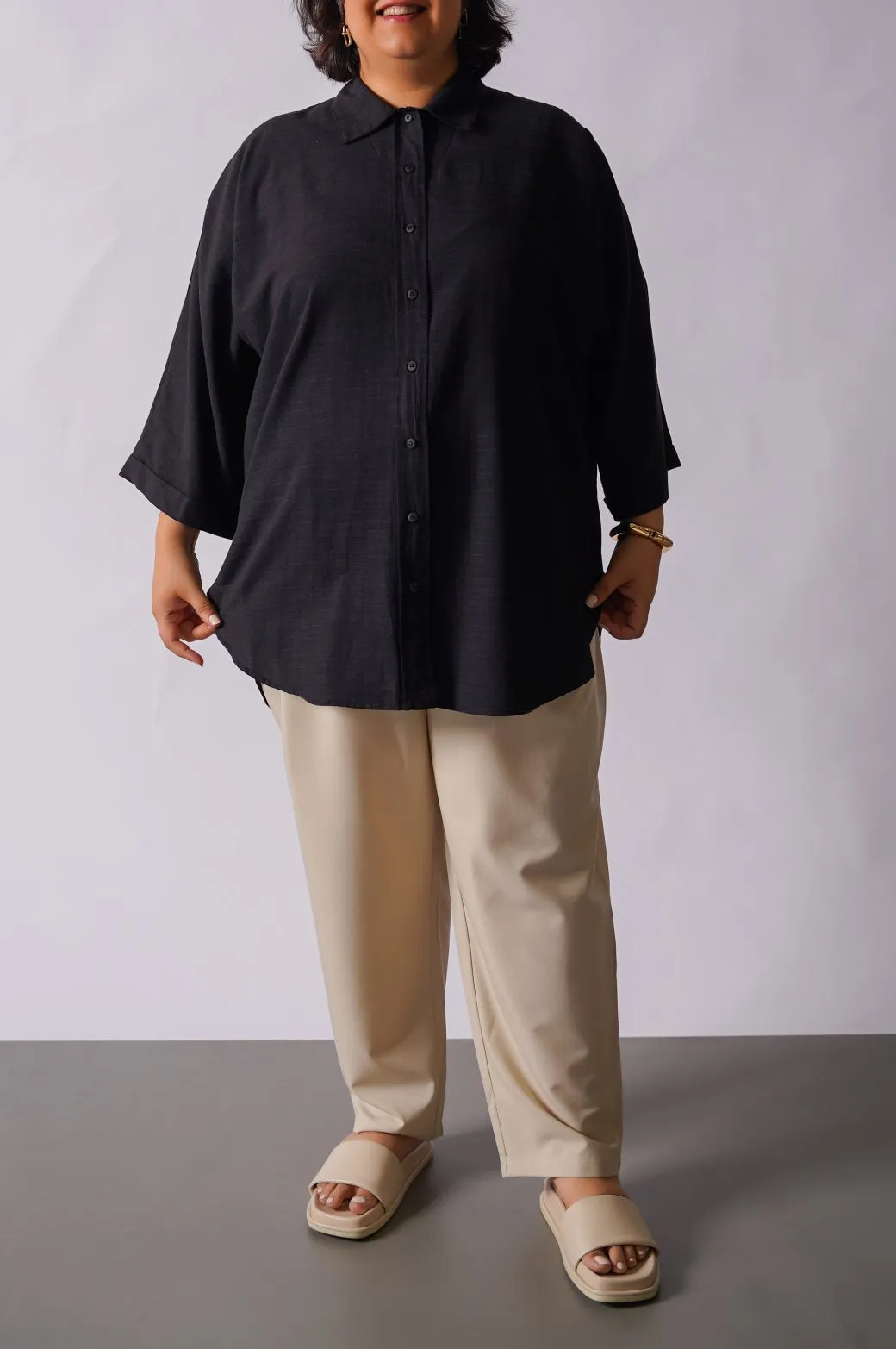 CURVE SAFARI LINEN SHIRT