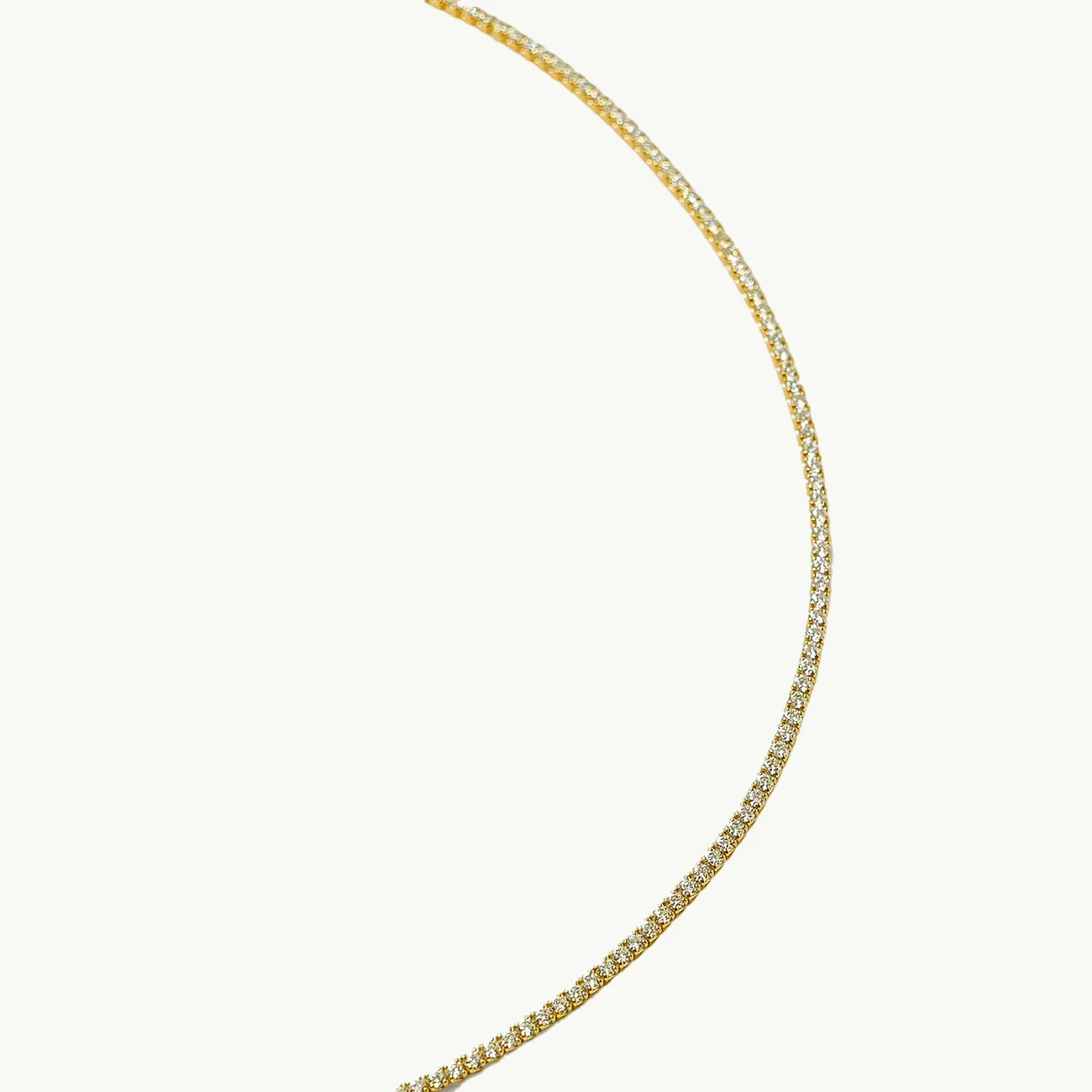 CZ TENNIS CHOKER GOLD