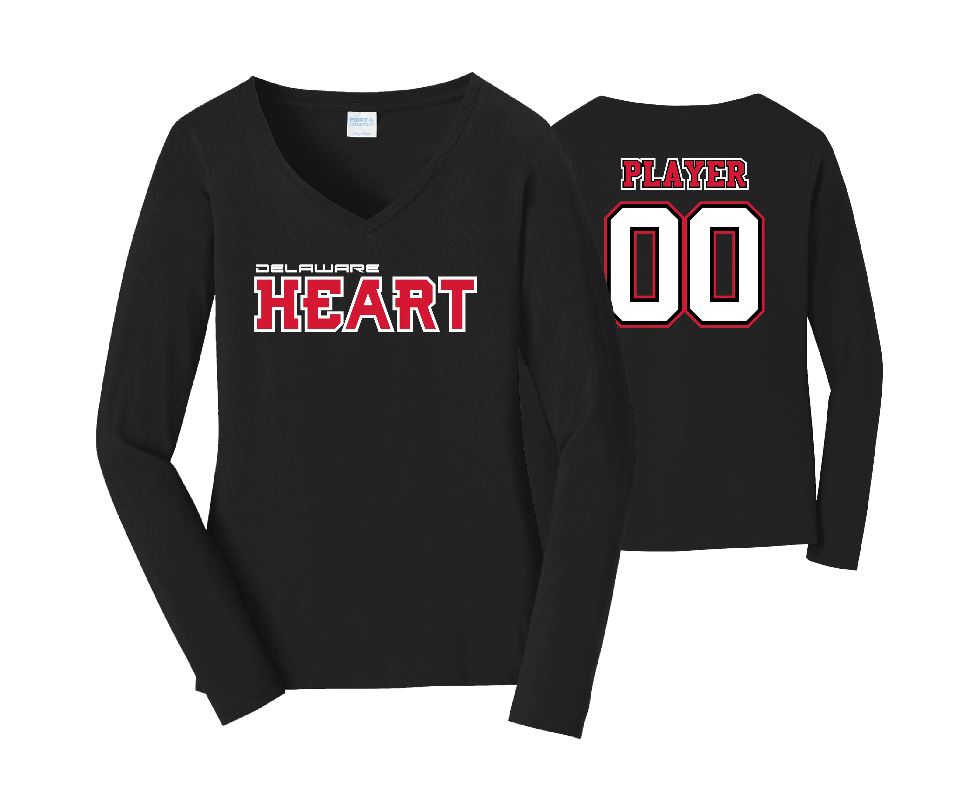 Delaware Heart LS Cotton Tees