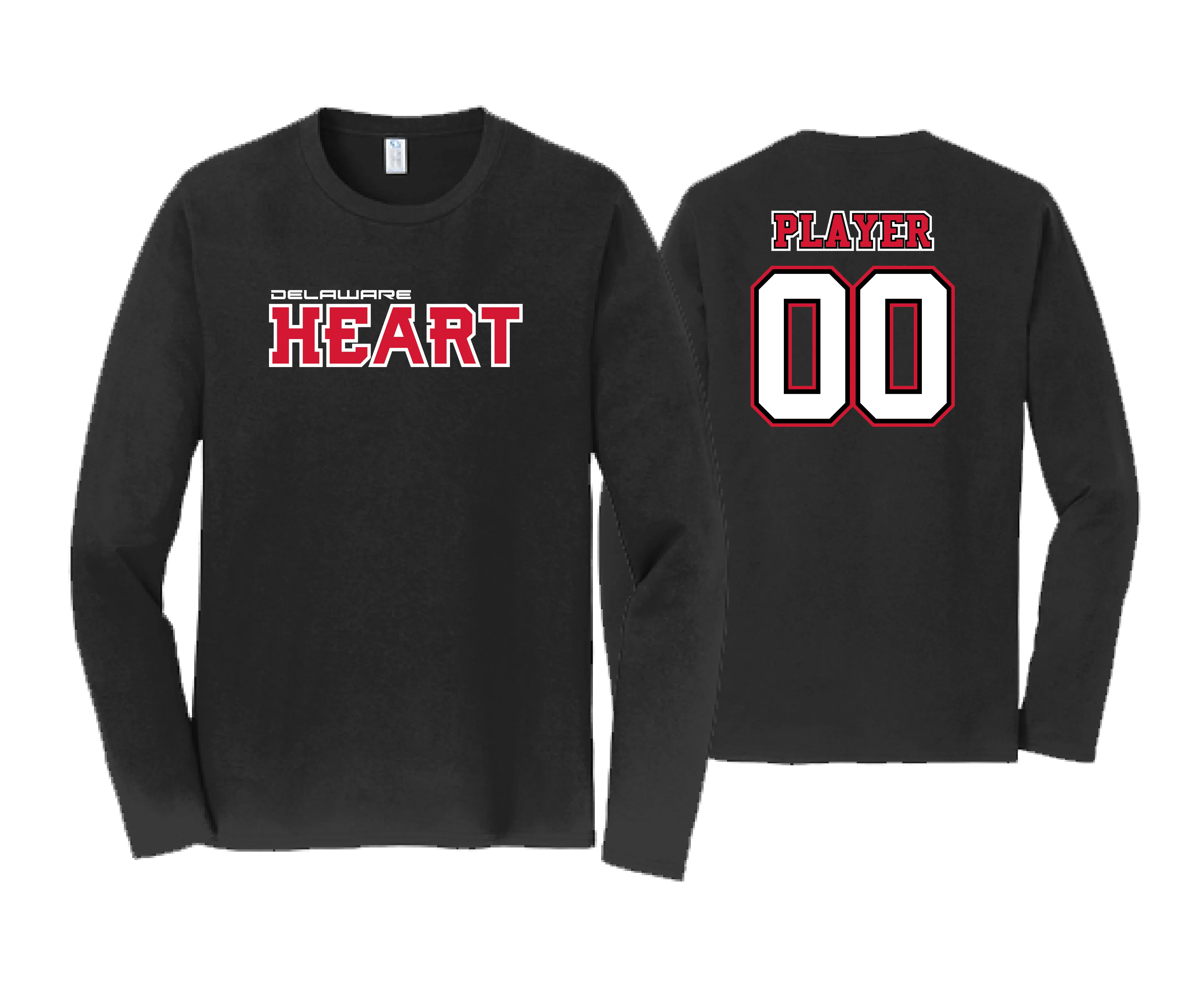 Delaware Heart LS Cotton Tees