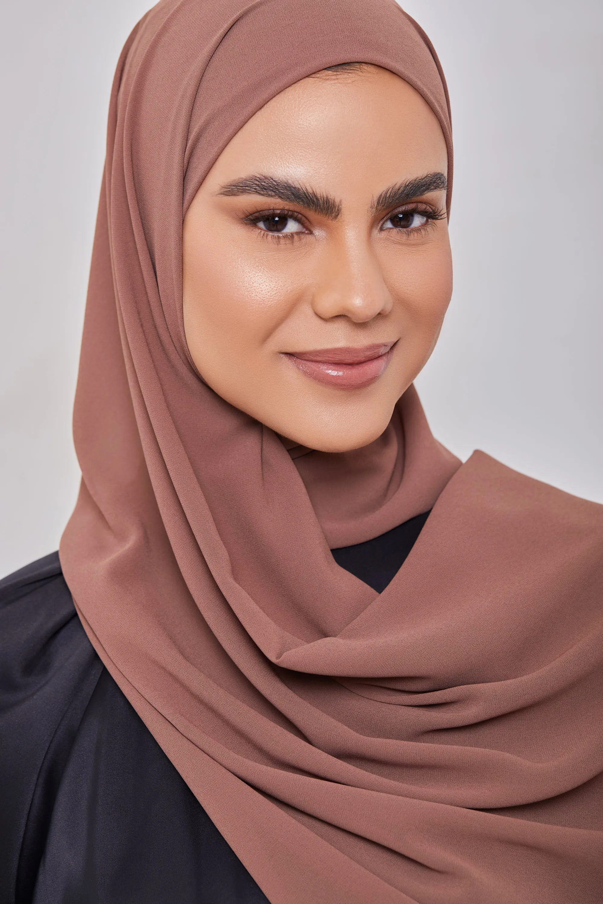 Essential Chiffon Hijab - Chocolate Creme