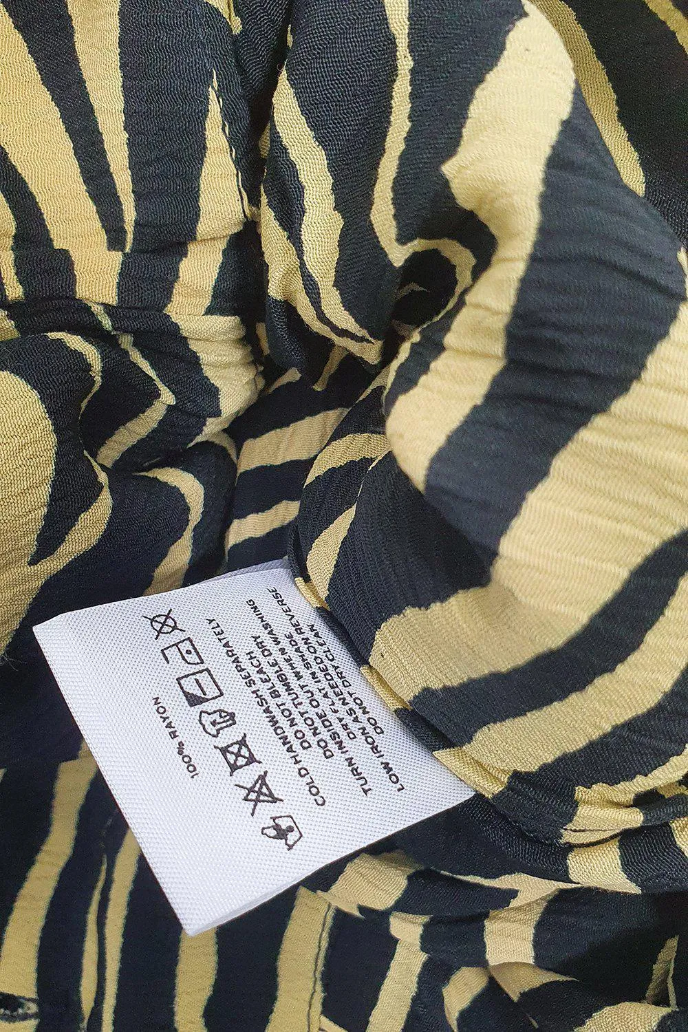 FAITHFULL THE BRAND Amaia Zebra Yellow Rafa Midi Dress (AU 8 | US 4 | UK 8)