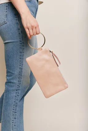 Fozi Wristlet  in Pale Blush