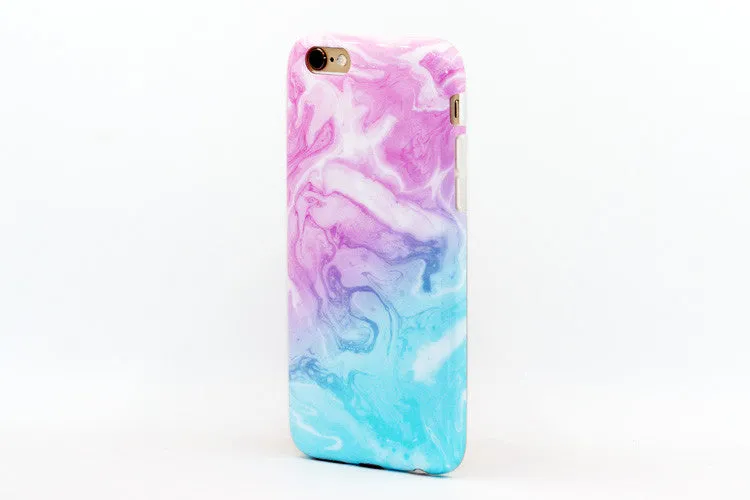 Glass Shield & Phone Case Set - Cotton Candy Marble