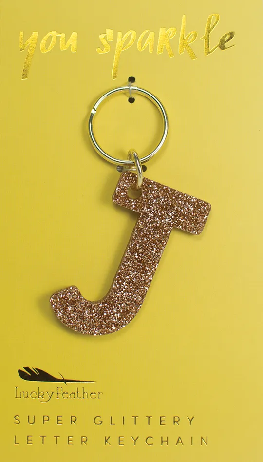 Glitter Keychain ~ Various Initials