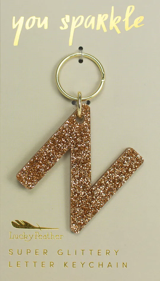 Glitter Keychain ~ Various Initials