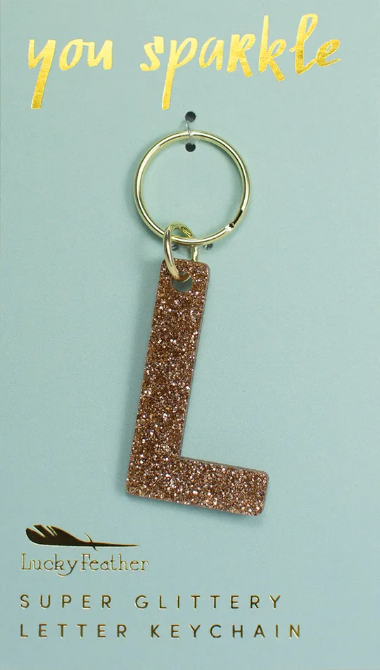 Glitter Keychain ~ Various Initials