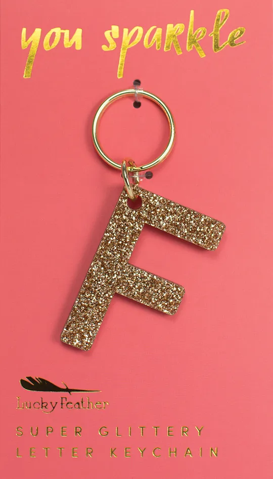 Glitter Keychain ~ Various Initials