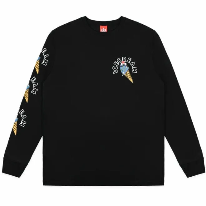 Ice Cream Cone Man Long Sleeve Knit (Black) 431-7309