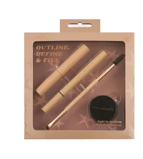 KARA Outline, Define & Fill 4 Piece Eyebrow Set