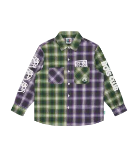 KIDS CHECK SHIRT - PURPLE