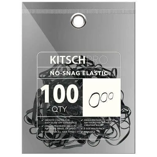 Kitsch No-Snag Elastic 100 Pc Set - Black