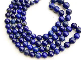 Lapis Lazuli Smooth Spherical Round Shape Beads