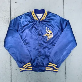 Minnesota Vikings: 1990's Satin Chalk Line Bomber Jacket (M)