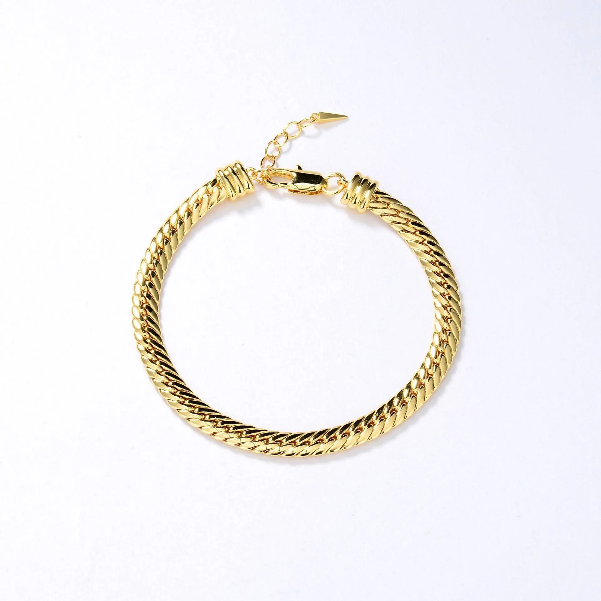 Modern Design Flat Snake Chain Bracelet and Necklace (Purchase Individually)