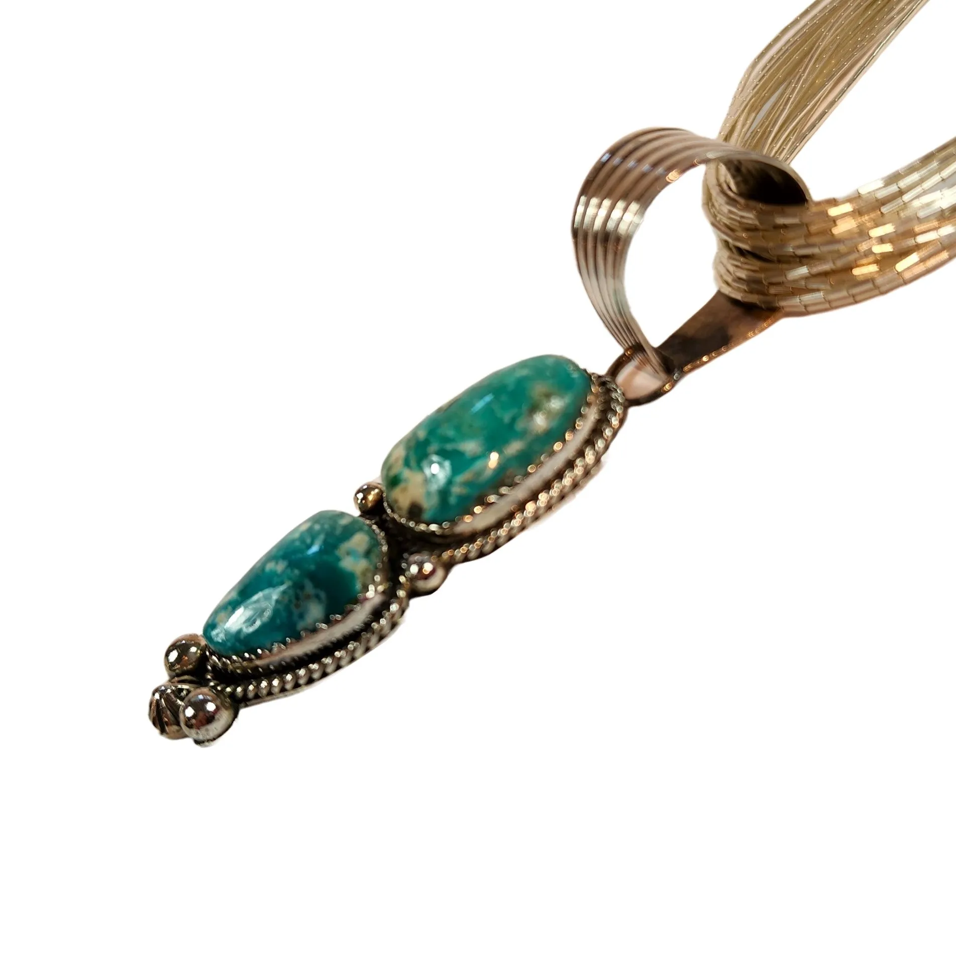 Natural Morenci Turquoise Pendant