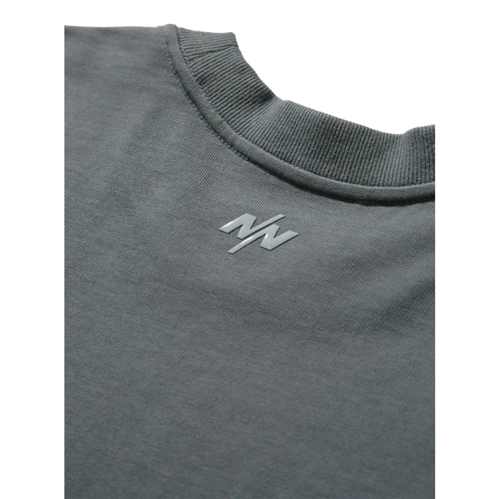 NINE POINT NINE ELEMENT POCKET LONG SLEEVES TEE-BLACK