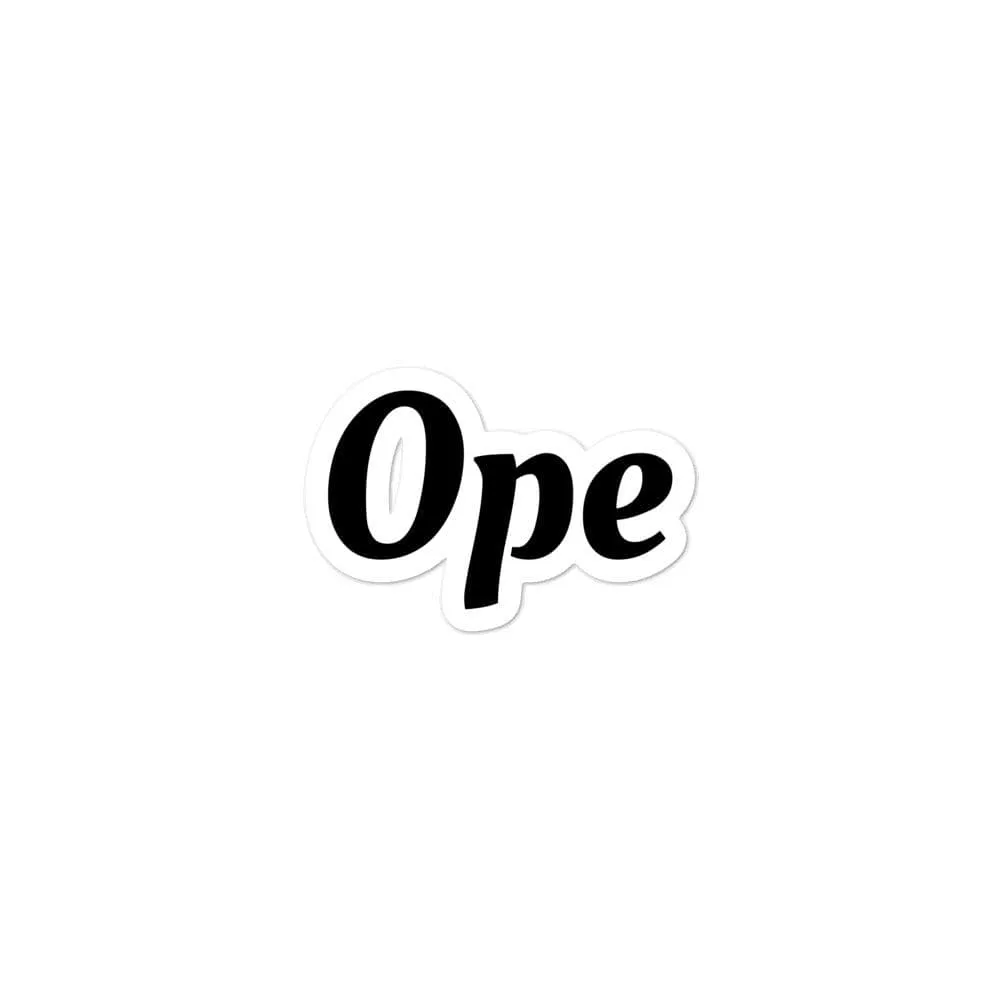 Ope Minnesota Nice Vinyl Laptop | Awesome MN Bumper Sticker | Ope Bubble-Free Sticker