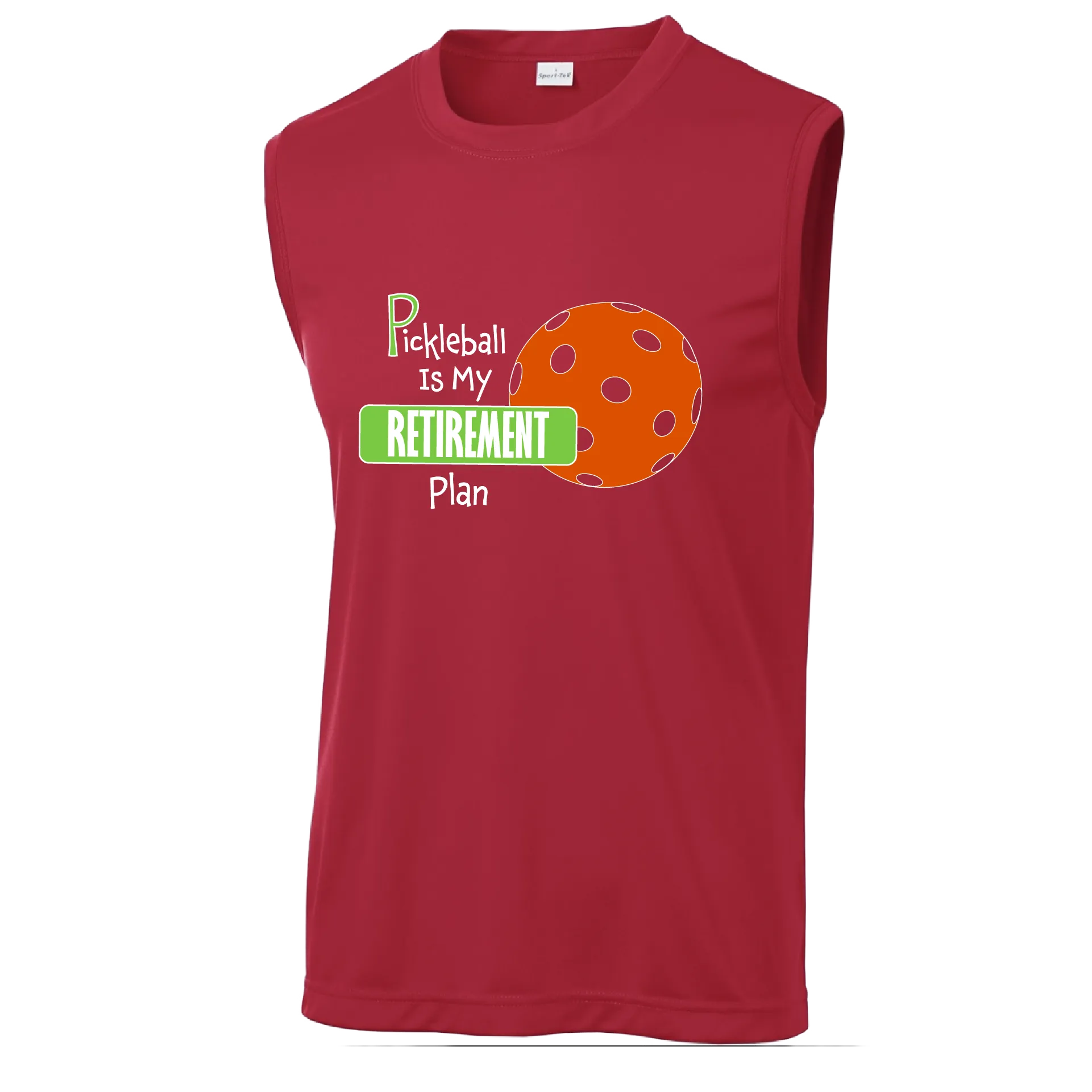 Pickleball Is My Retirement Plan | Men's Sleeveless Pickleball Shirts | 100% Polyester