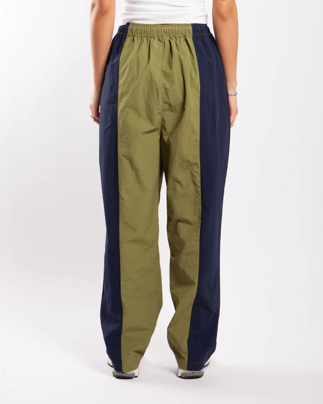 POP Trading Company Two Tone Football Pant Loden Green/Navy