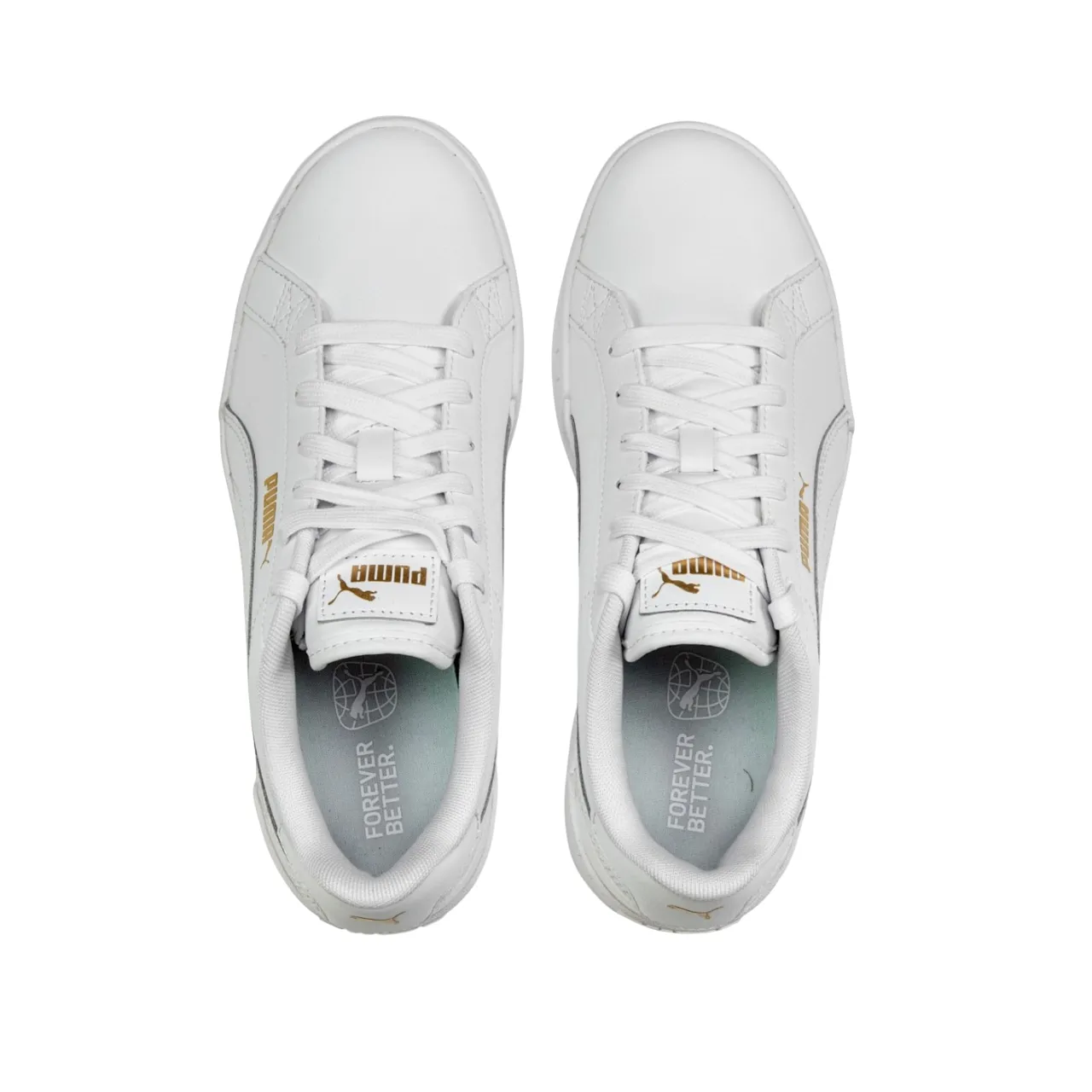 Puma women's sneaker shoe with Karmen Wedge lift 390985-07 white-gold