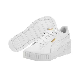 Puma women's sneaker shoe with Karmen Wedge lift 390985-07 white-gold