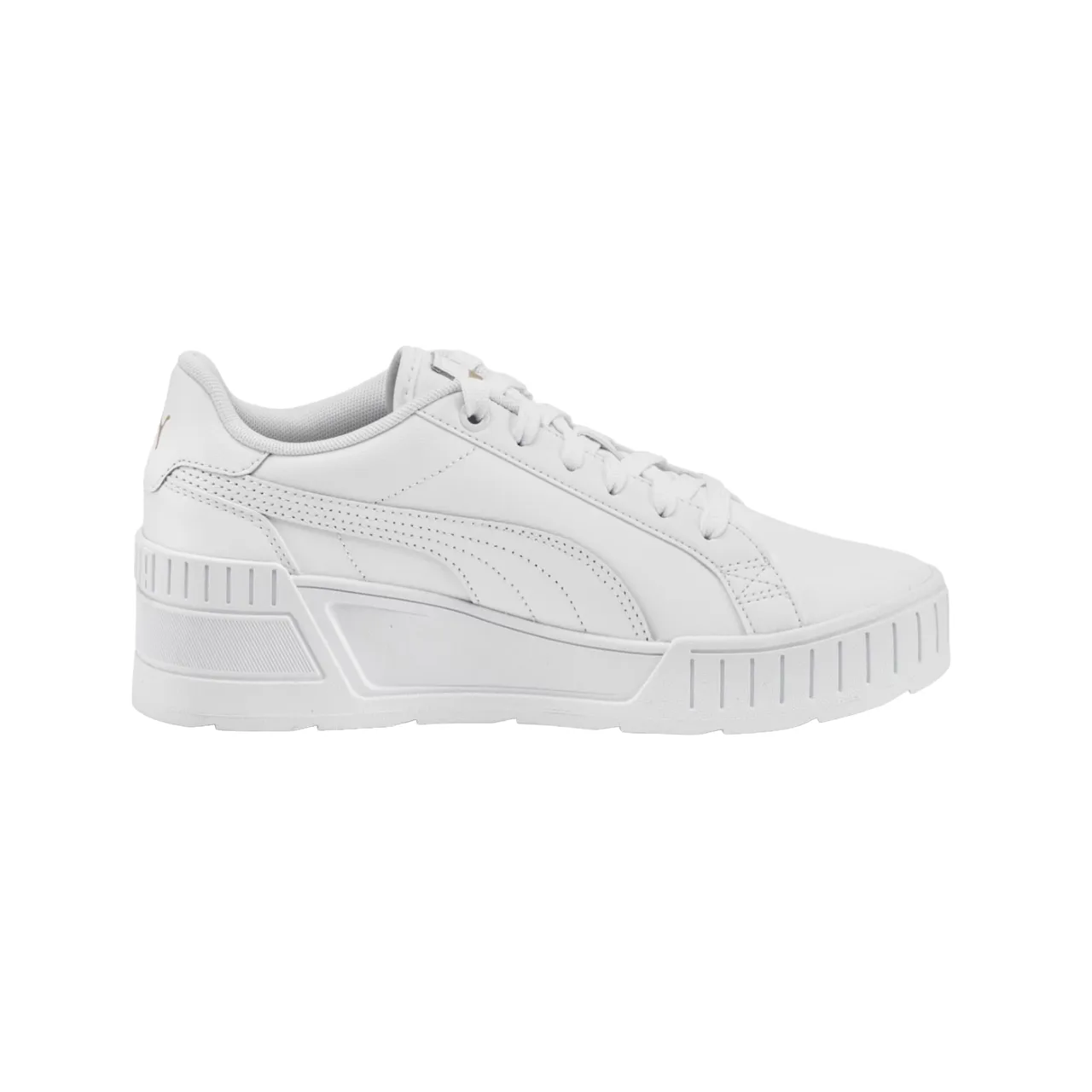 Puma women's sneaker shoe with Karmen Wedge lift 390985-07 white-gold