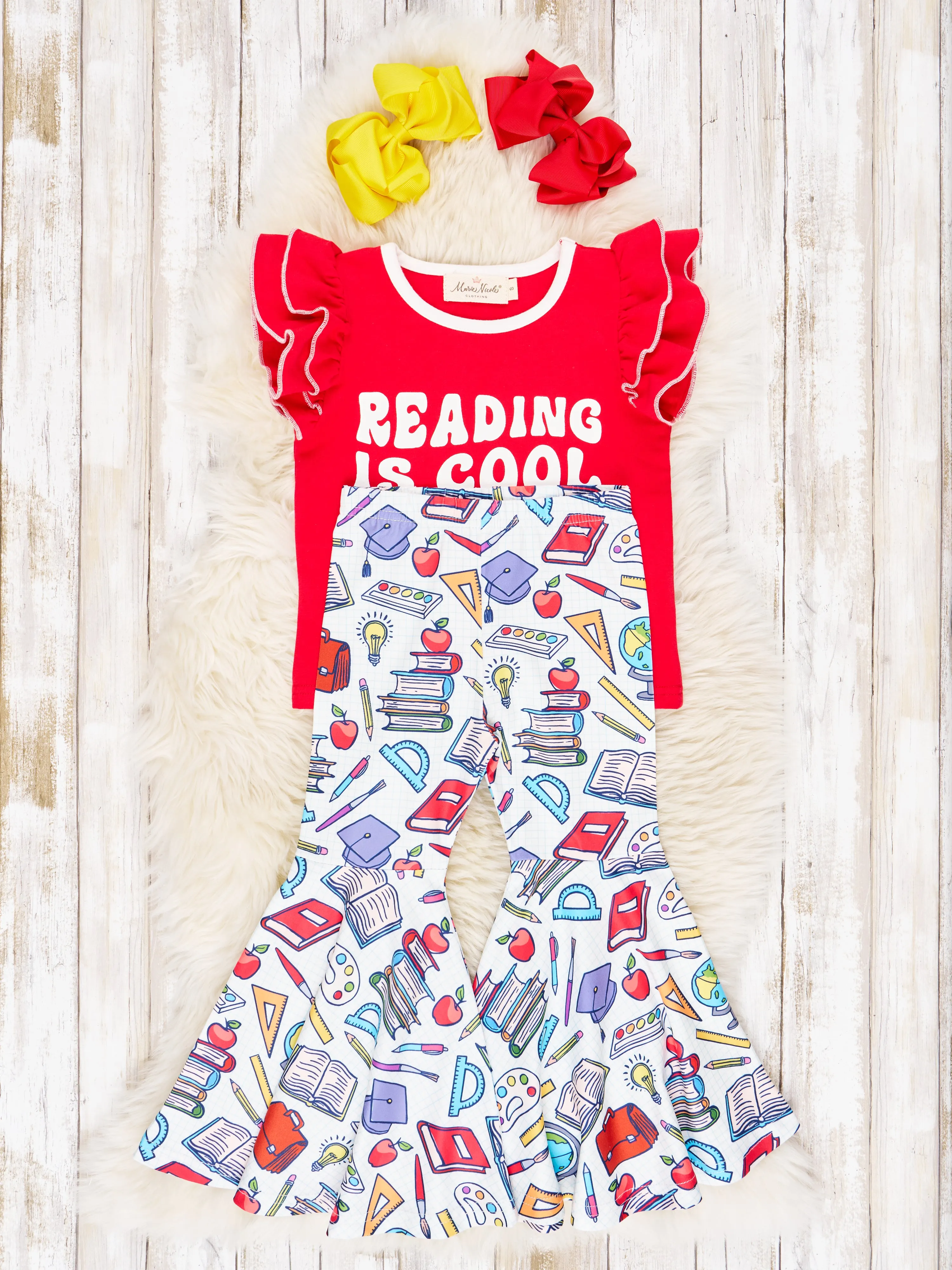 "Reading Is Cool" Ruffle Outfit