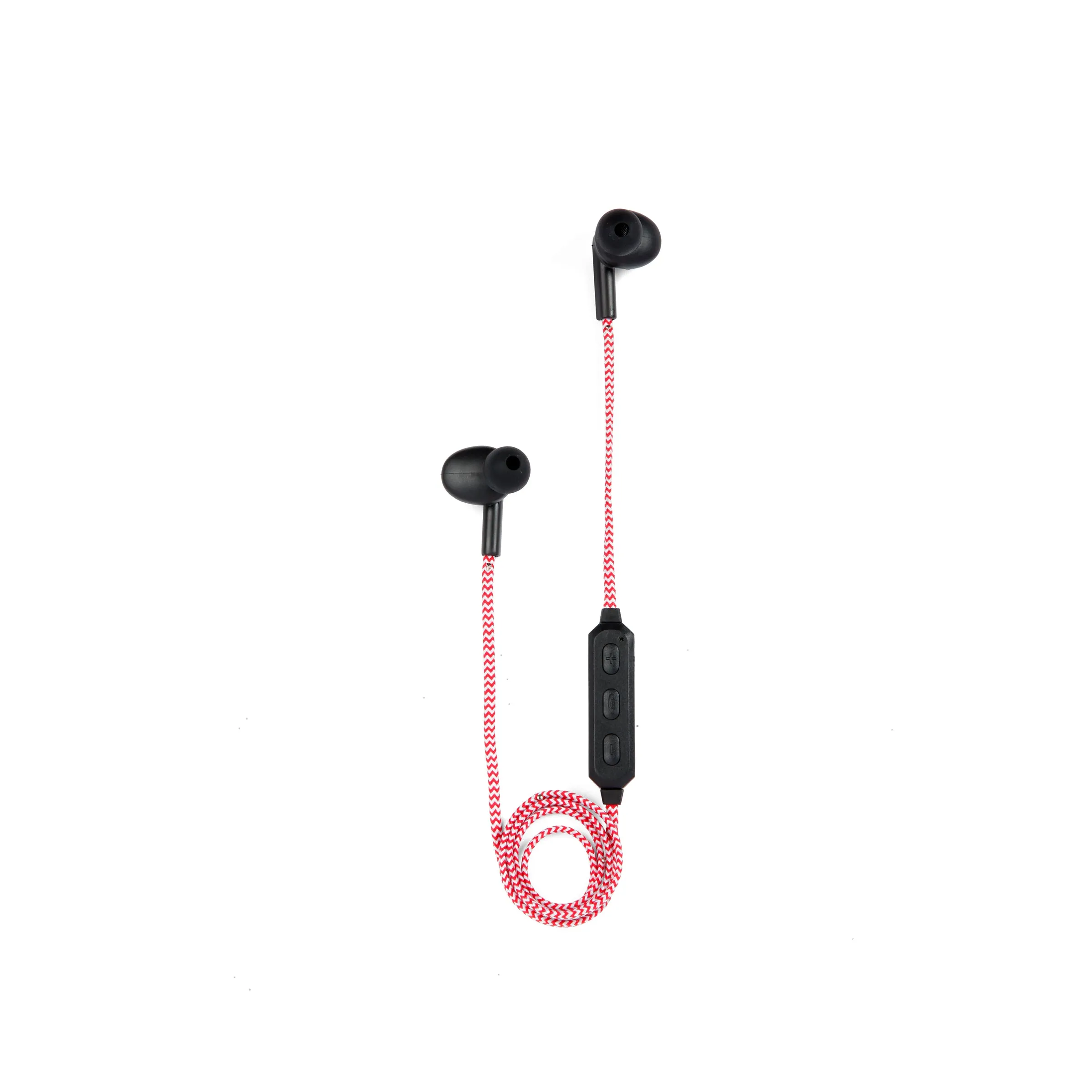 Red Cotton Braided Wireless Earbuds