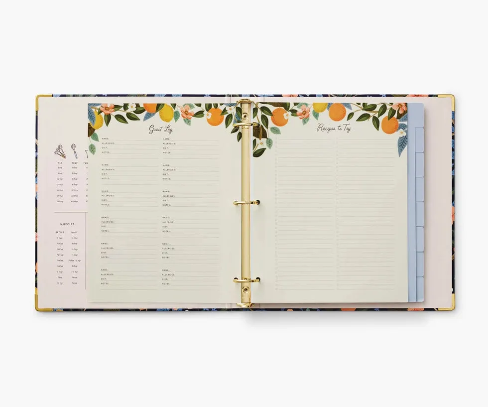 Rifle Paper I Citrus Grove Recipe Binder