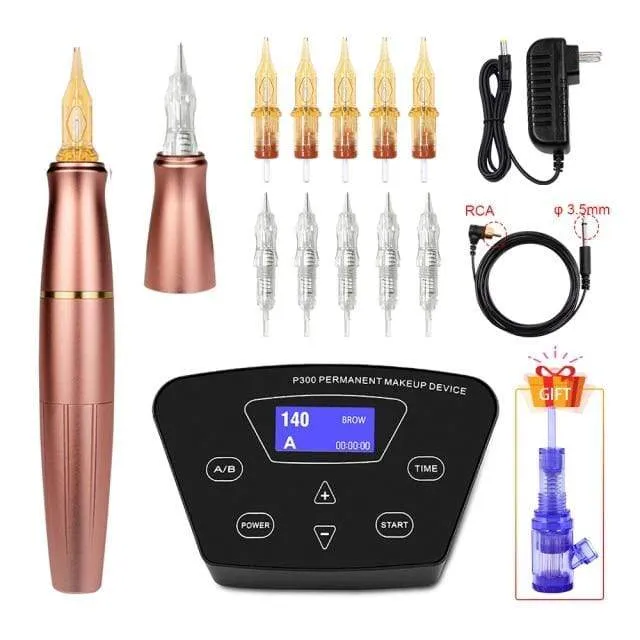 Rotary Tattoo Machine Pen Set Tattoo Kit Permanent Makeup Machine Eyebrow Tattoo Pen Gun Machine PMU Machine Pen