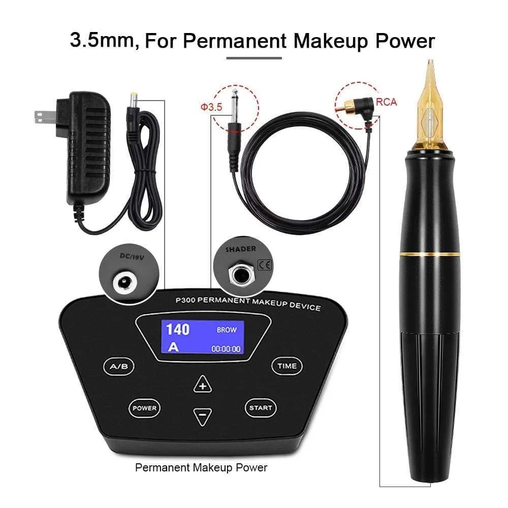 Rotary Tattoo Machine Pen Set Tattoo Kit Permanent Makeup Machine Eyebrow Tattoo Pen Gun Machine PMU Machine Pen